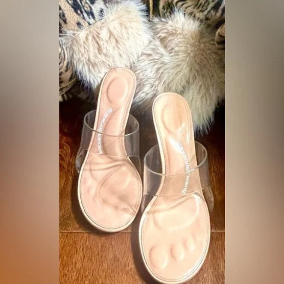 *SALE*Alexander Wang Translucent Peachy Nude Sandal in PVC&Nude Leather - Picture 4 of 12